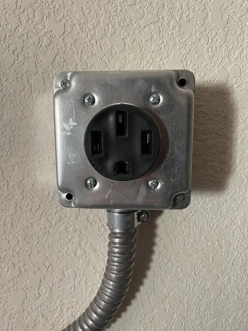 NEMA 14-50 outlet installed for Electrical Panel Upgrade in Oak Grove